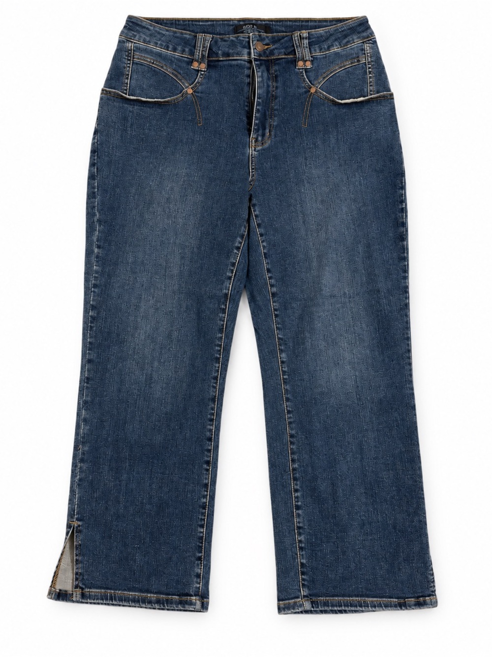 Judy Blue Dark Wash Straight-Leg Jeans Women’s Plus Size 18W Side Slits